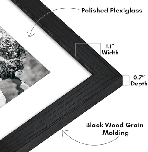 Americanflat 17x23 Poster Frame - Matted to 13x19 - Black - Image 3