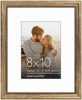 Americanflat 8x10 Vintage Picture Frame - Matted to 5x7 - Gold by Americanflat