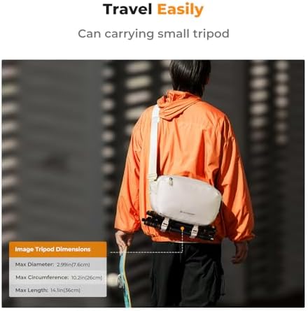 K&F CONCEPT 2 in 1 Camera Sling Bag, Everyday Shoulder Bag - Image 5