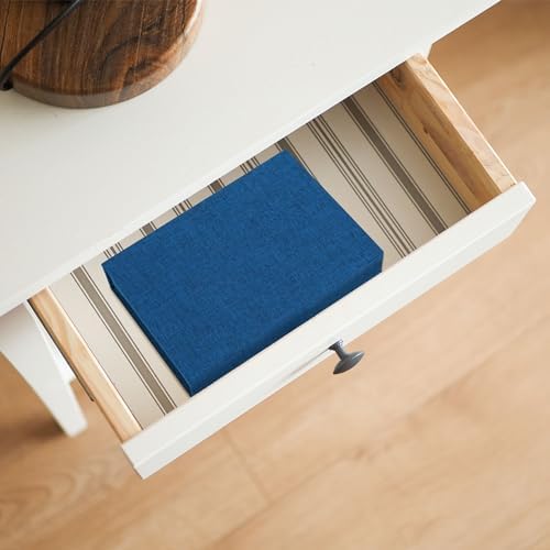Vienrose Small Photo Storage Box, 5"x7", Linen Postcard Keeper, Dark Blue - Image 4