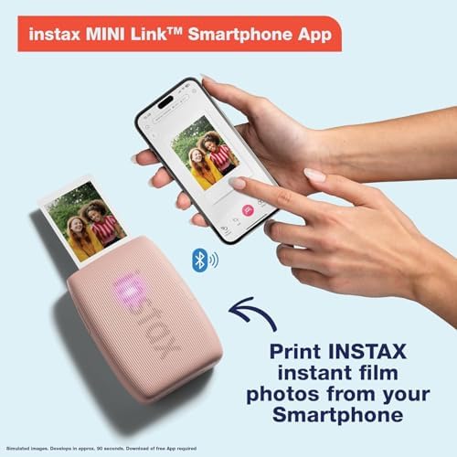 Fujifilm Instax Mini Link 3 Smartphone Printer Rose Pink + Fuji Film Value Pack (20 Sheets)+ Shutter Accessories Bundle, Incl. Protective Case, 20 Sticker Frames, USB Type C Cable - Image 7
