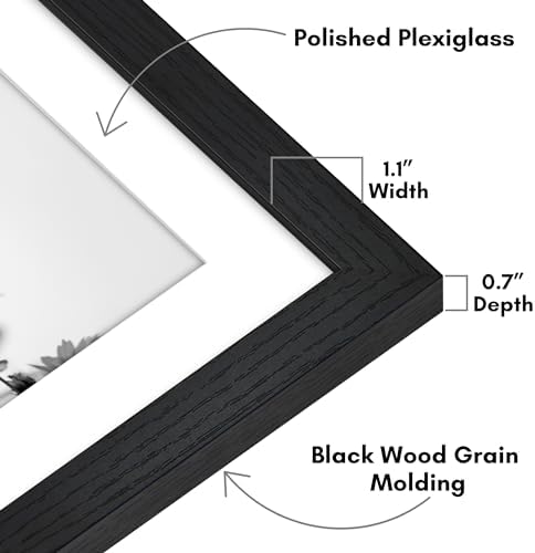 Americanflat 28x34 Poster Frame - Matted to 24x30 - Black - Image 3