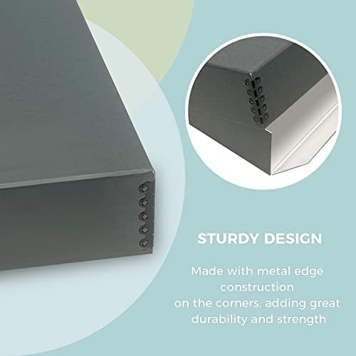 Golden State Art, Archival Storage Box, Gray, 11.75x15.25x3 Inch, Pack of 2 - Image 4