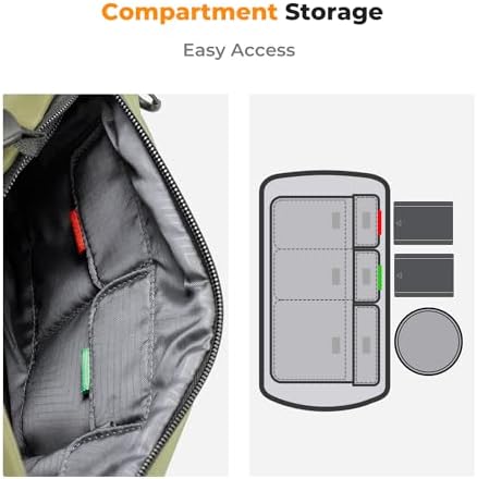 K&F CONCEPT 2 in 1 Camera Sling Bag, Everyday Shoulder Bag - Image 4