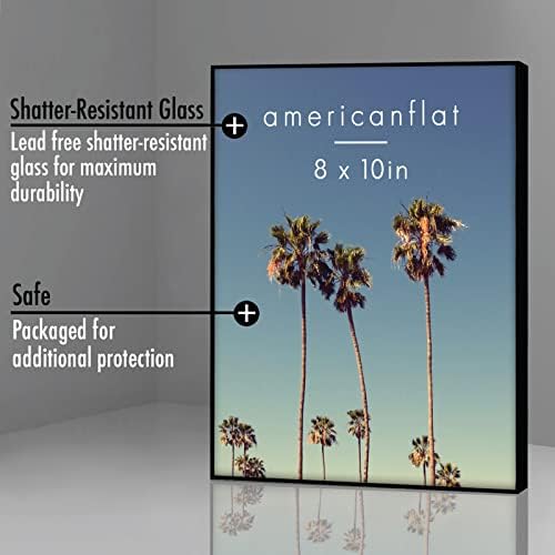 Americanflat Front Loading 8x10 Picture Frame with Shatter-Resistant Glass - Set of 6 - Metropolitan Collection - Photo Frame for Tabletop and Wall Display - Black - Image 4