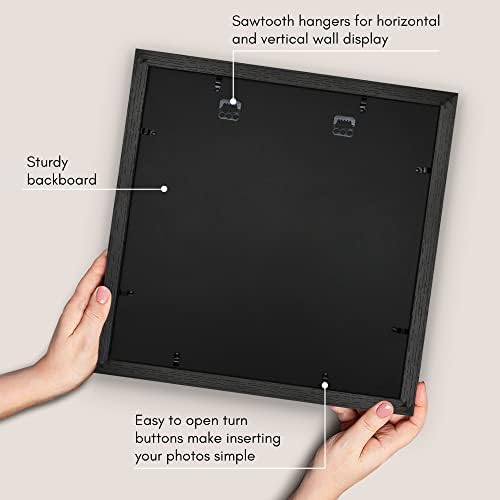 Americanflat 16x16 Picture Frame - Matted to 12x12 - Black - Image 5