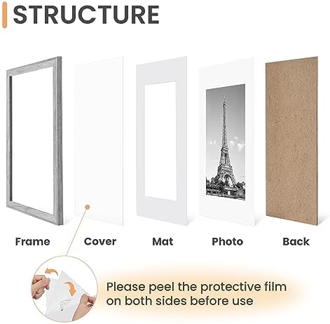 upsimples 8x10 Picture Frames, Gallery Wall Frames Set of 5, Gray - Image 3