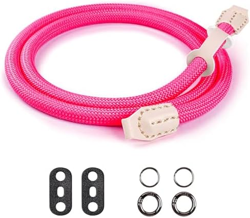 VOVMOEYA Nylon Braided Camera Rope Strap, Camera Neck Shoulder Strap with O-Ring for DSLR & Mirrorless Camera- Pink - Image 2