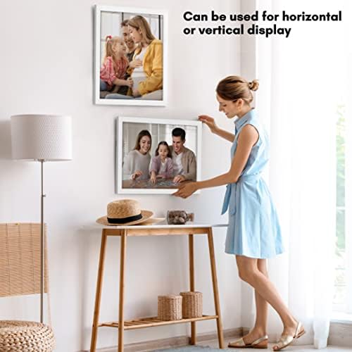 Americanflat 16x20 Poster Frame - White Engineered Wood with Polished Plexiglass - Wide Picture Frame for Vertical or Horizontal Wall Display - Epic Collection - White - Image 5