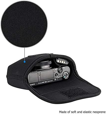 JJC Compact Camera Case Pouch for Sony RX100 VII Kodak Pixpro FZ45, Black - Image 3