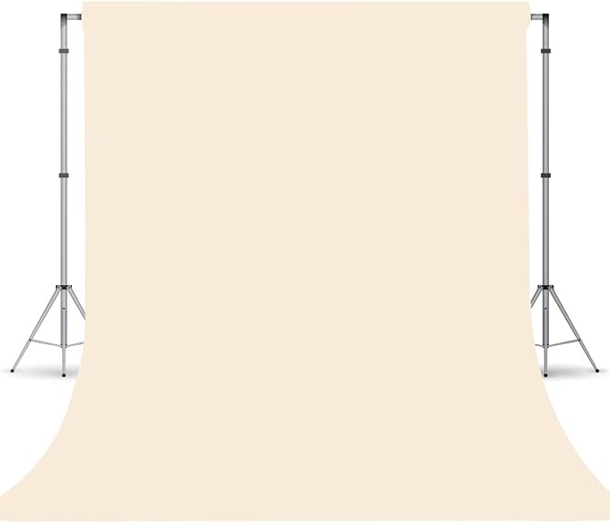 Cream Photography Backdrop for Photoshoot, Fabric 8x10ft | Versatile Studio Photo Backgrounds, Non Reflective, Easy to Use, for Portraits, Product, Party, Video Creation by TERSUM