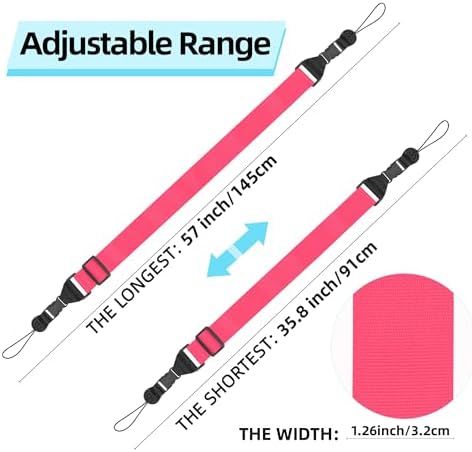 Adjustable Shoulder Strap:Comfortable iPad Strap Nylon Neck Lanyard for iPad/Samsung Tablet Case,Camera Binocular Crossbody Laptop Luggage Bag(Pink) - Image 2