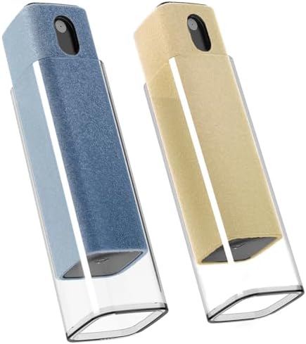 EVEO Car Screen Cleaner Spray and Wipe -2-in-1 iPhone Cleaner, iPad Screen Cleaner & Phone Screen Cleaner - Touchscreen Mist Cleaner for Laptop, Computer, MacBook and More - 2 Pack (Blue & Cream) by EVEO