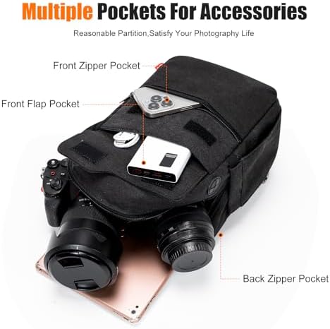 Cwatcun Large Camera Sling Bag, Crossbody Chest Bag with Tripod Holder - Image 4
