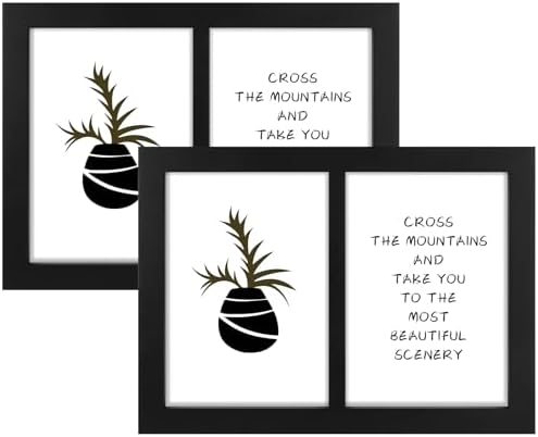 Golden State Art, 5x7 Double Picture Frame, Display Two 5x7 Photos(Black) by GoldenStateArt