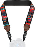 USA Gear TrueSHOT Camera Strap Neoprene Camera Straps - Padded Neck Strap, Pockets, and Quick Release Buckles - Compatible with Canon, Nikon, Sony and More DSLR and Mirrorless Cameras (Southwest) by USAGEAR