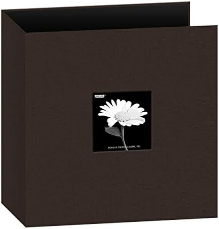 8.5x11 Fabric Frame 3-Ring Binder Scrapbook, Chocolate Brown by PioneerPhotoAlbums