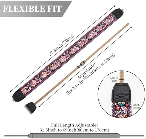 ZOOEASS Camera Strap for DSLR and Mirrorless Digital Camera,Neck Strap with Embroidery Patterns and Quick-release Buckle - Image 3