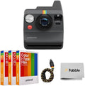 Polaroid Now Generation 3 Analog Instant Camera - Black (6584) Bundle with 3 Packs of Color i-Type Film (24 Photos Total), Wrist Strap, and Integrated Dual-Lens Autofocus System by Polaroid