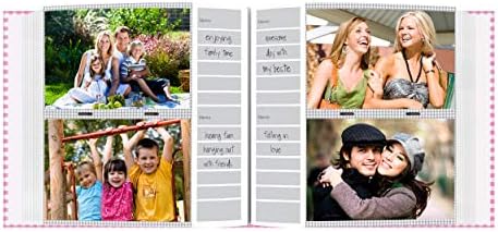 Pioneer Photo Albums 200-Pocket Gingham Fabric Frame Cover Photo Album for 4 by 6-Inch Prints, Pink - Image 4