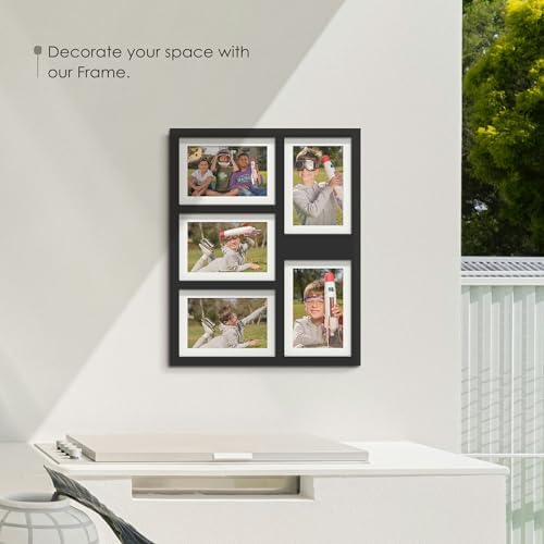 DUENPY 5x7 Collage Frame Holds 5 4x6 Photos Black - Image 2