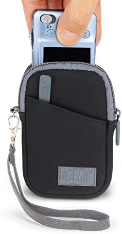 USA Gear Digital Camera Case, Small Camera Pouch Fits Nikon Coolpix AW100, A900, S7000, S6900, S8200, A10, S4300, W300, Compact Neoprene Sleeve, Belt Loop, Wrist Strap, SD Card Pocket (Black) - Image 2