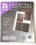 Archival Negative Pages Holds Four 4 x 5 Inches Negatives or Transparencies, Pack of 25 by PrintFileArchivalStorage