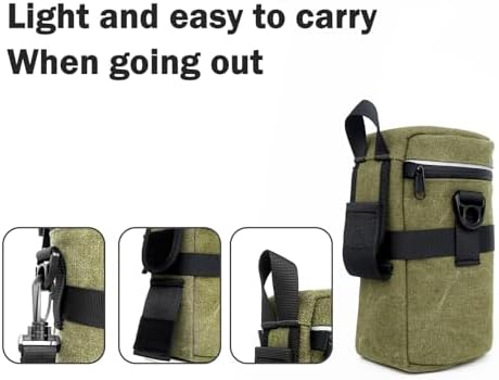 Camera Lens Case Lens Bag Compatible (3.15" x 5.71"(Canvas, Green)) - Image 6