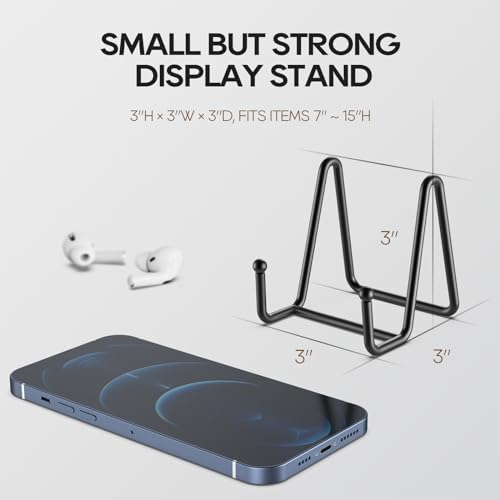 3 Pack 3 Inch Plate Stands for Display - Metal Picture Stand Plate Holder - Image 2