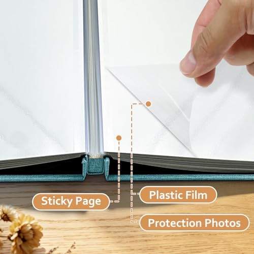 Large Photo Album Self Adhesive Scrapbook Album for 4x6 5x7 8x10 Pictures DIY Photo Book for Wedding, Anniversary, Christmas, Baby Shower, Ideal for Preserving Precious Moments - Image 5