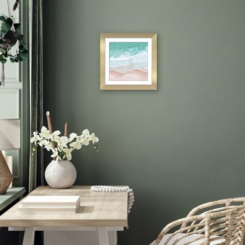 Americanflat 12x12 Picture Frame - Matted to 10x10 - Engineered Wood - Gold - Image 6