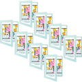 8 Pack 10x12.5 Front-Opening Kids Artwork Frames Changeable (Light Blue) by GoldenStateArt
