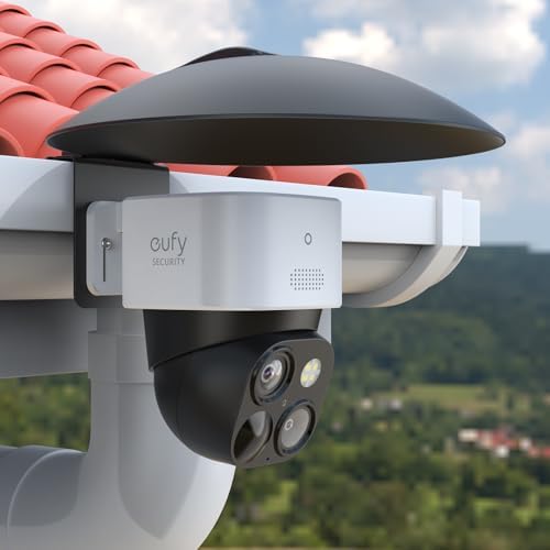 Universal Waterproof Outdoor Sun Rain Shade Shield Cover with Gutter Mount Bracket Compatible with eufy,AOSU,Reolink,TP-Link Tapo,SEHMUA,Cinnado and All 1/4'' Thread Security Camera (Black) - Image 5