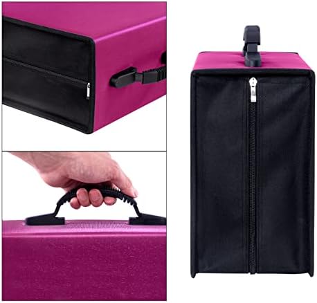 Siveit CD/DVD Case Wallet Storage Holder - 400 Capacity Disc Case Booklet Album Box (Black, Rose) - Image 3