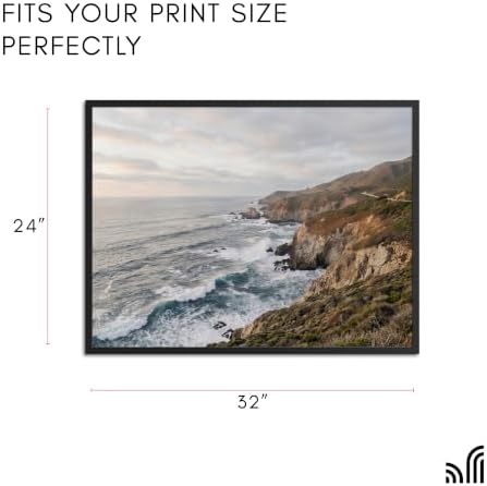 Americanflat 24x32 Poster Frame - Slim Molding - Black - Image 2