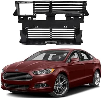 PartsFlow Enlarged Air Intake Radiator Shutter Grille w/o Actuator Compatible with 2013-2016 Ford Fusion with Adaptive Cruise Control by PartsFlow