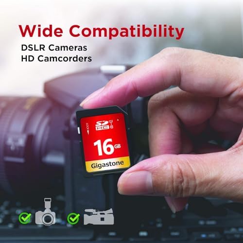 GIGASTONE 16GB SD Card 50-Pack UHS-I U1 Class 10 SDHC Memory Card High Speed up to 80MB/s Full HD Video Compatible with Digital Camera, SPYPOINT TACTACAM WOSPORTS Trail Camera, with 50 Mini Cases - Image 6