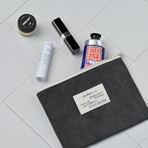 Monolike Archive 247 Faded Flat Pouch, Gray - Makeup Bag, Cosmetic Bag, Travel Bag, Toiletry Bag, Organizer, Storage Bag - Image 5