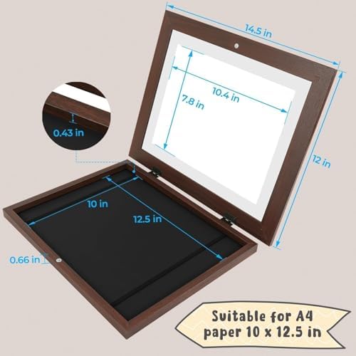 2 Pack 10x12.5 Front-Opening Kids Artwork Frames Changeable (Walnut) - Image 3