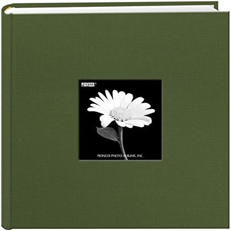 Fabric Frame Cover Photo Album 200 Pockets Hold 4x6 Photos, Herbal Green by PioneerPhotoAlbums