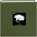 Fabric Frame Cover Photo Album 200 Pockets Hold 4x6 Photos, Herbal Green by PioneerPhotoAlbums