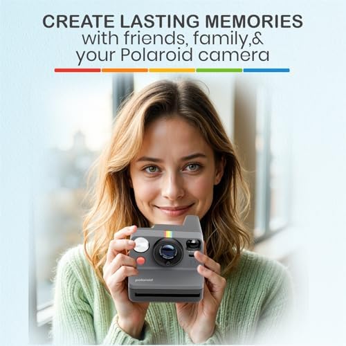 Polaroid Now Generation 3 I-Type Instant Camera (Black) Bundle with Color I-Type Film (8 Exposures), Hard Protective Case and Wrist Strap - Image 6
