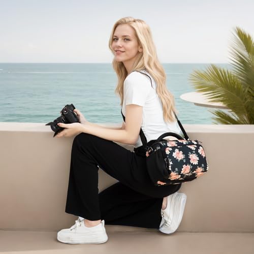 DOMISO Camera Bag Case Waterproof Anti-shock Shoulder Bag, Flower - Image 7