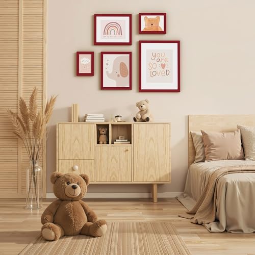 Vittanly 5x7 Picture Frame Made of Solid Wood for Wall or Tabletop, Red - Image 6
