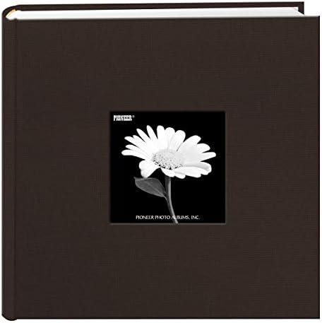 Fabric Frame Cover Photo Album 200 Pockets Hold 4x6 Photos, Chocolate Brown by PioneerPhotoAlbums