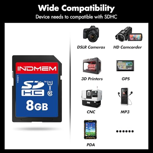 SD Card 8GB, 1 Pack UHS-I U1 Class 10 8G SDHC Flash Memory Card Compatible with Digital Camera, Computer, Trail Cameras - Image 5