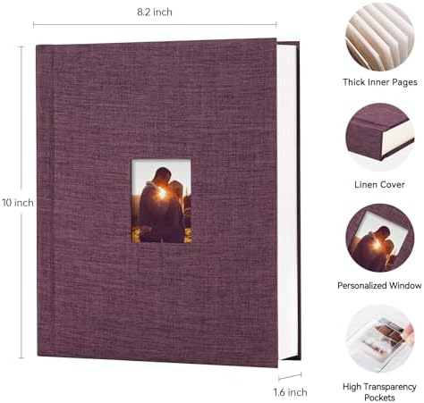 Instax Mini Photo Album with Writing Space, 112 Pockets, Purple - Image 2