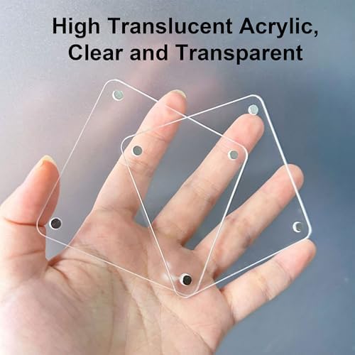 2PCS 35mm Film Protector Keychain Set – Transparent Magnetic Acrylic Case, 7x7cm Display Frame with 5x5cm Clip, Secure & Stylish Film Storage, Double Set for Couples & Friends - Image 6