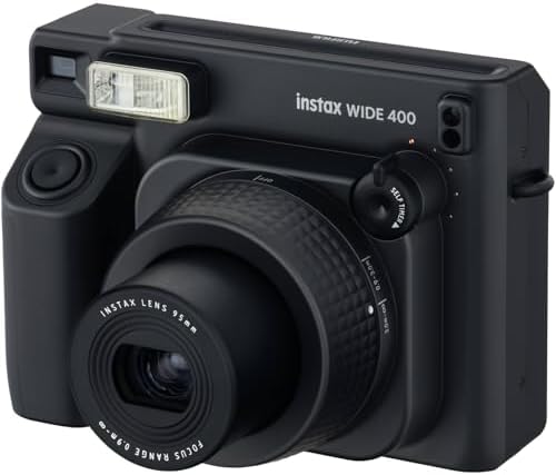 FUJIFILM INSTAX Wide 400 Instant Camera | Jet Black Bundled with INSTAX Wide Instant Film | 20 Exposures + Wide Album & Colored Frames + Cleaning Cloth (4 Items) - Image 7