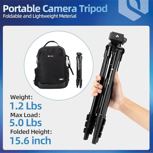 Fotopro 120cm Ultralight Compact Travel Tripod with Quick Release Plate and Panoramic Head Aluminum Tripod 0.5kg Maximum Load 2kg DIGI-3400 - Image 3